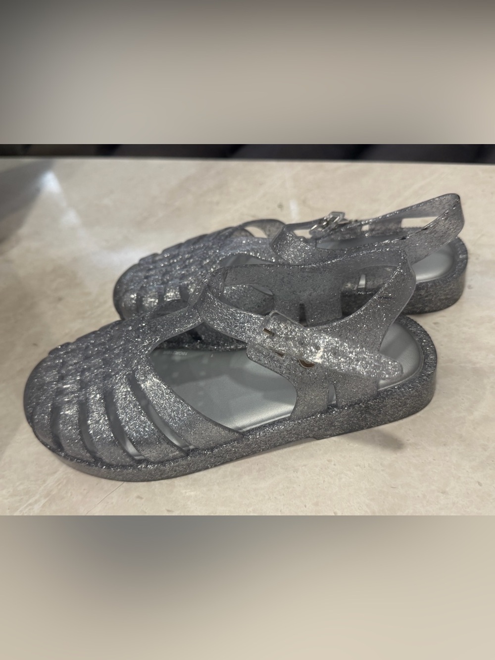 Melissa Glitter Jelly Sandals - Silver